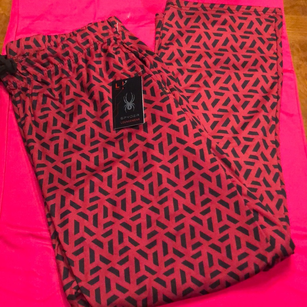 Spyder Men's Red Geometric Pants